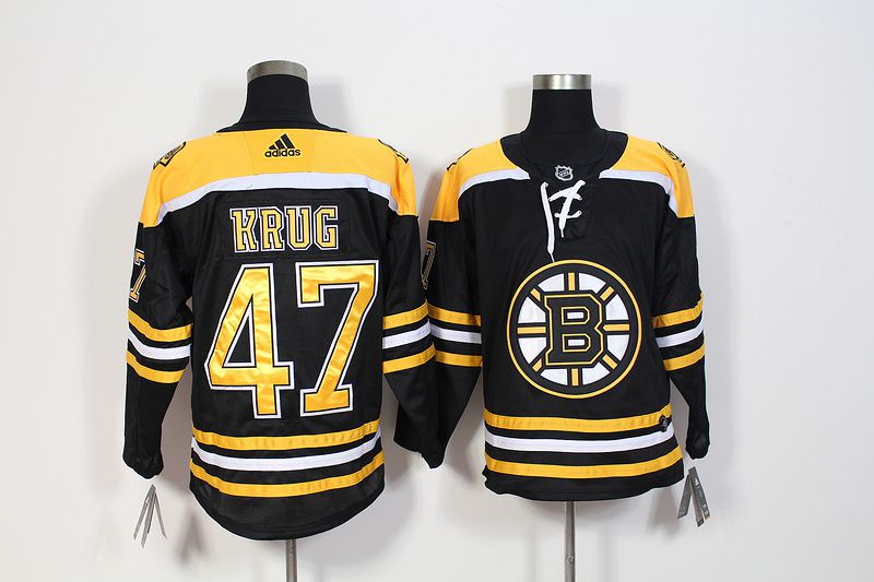 Men Boston Bruins 47 Krug Black Hockey Stitched Adidas NHL Jerseys